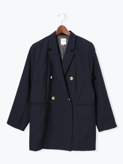ファブリックアソートオーバージャケット《2025spring catalog item》（ブラック/ベージュ/ネイビー）｜Te chichi（テチチ）通販