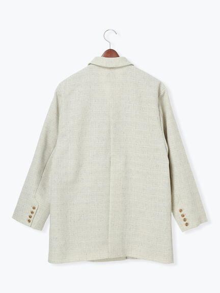 ファブリックアソートオーバージャケット《2025spring catalog item》（ブラック/ベージュ/ネイビー）｜Te chichi（テチチ）通販