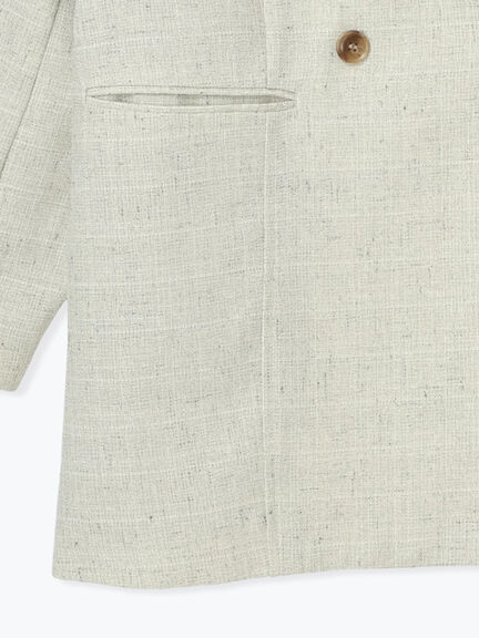 ファブリックアソートオーバージャケット《2025spring catalog item》（ブラック/ベージュ/ネイビー）｜Te chichi（テチチ）通販
