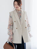 ファブリックアソートテーラードジレ《2025spring catalog item》（ベージュ）｜Te chichi（テチチ）通販