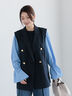 ファブリックアソートテーラードジレ《2025spring catalog item》（ブラック/ベージュ/ネイビー）｜Te chichi（テチチ）通販
