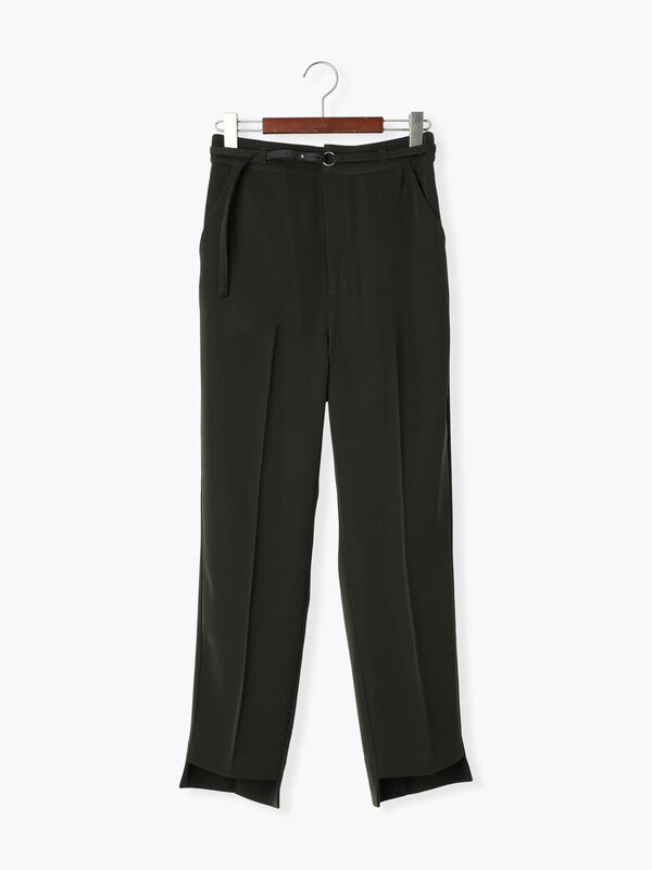 dd様　リクエスト セール】 デザインベルト付きテーパードパンツ（オフホワイト