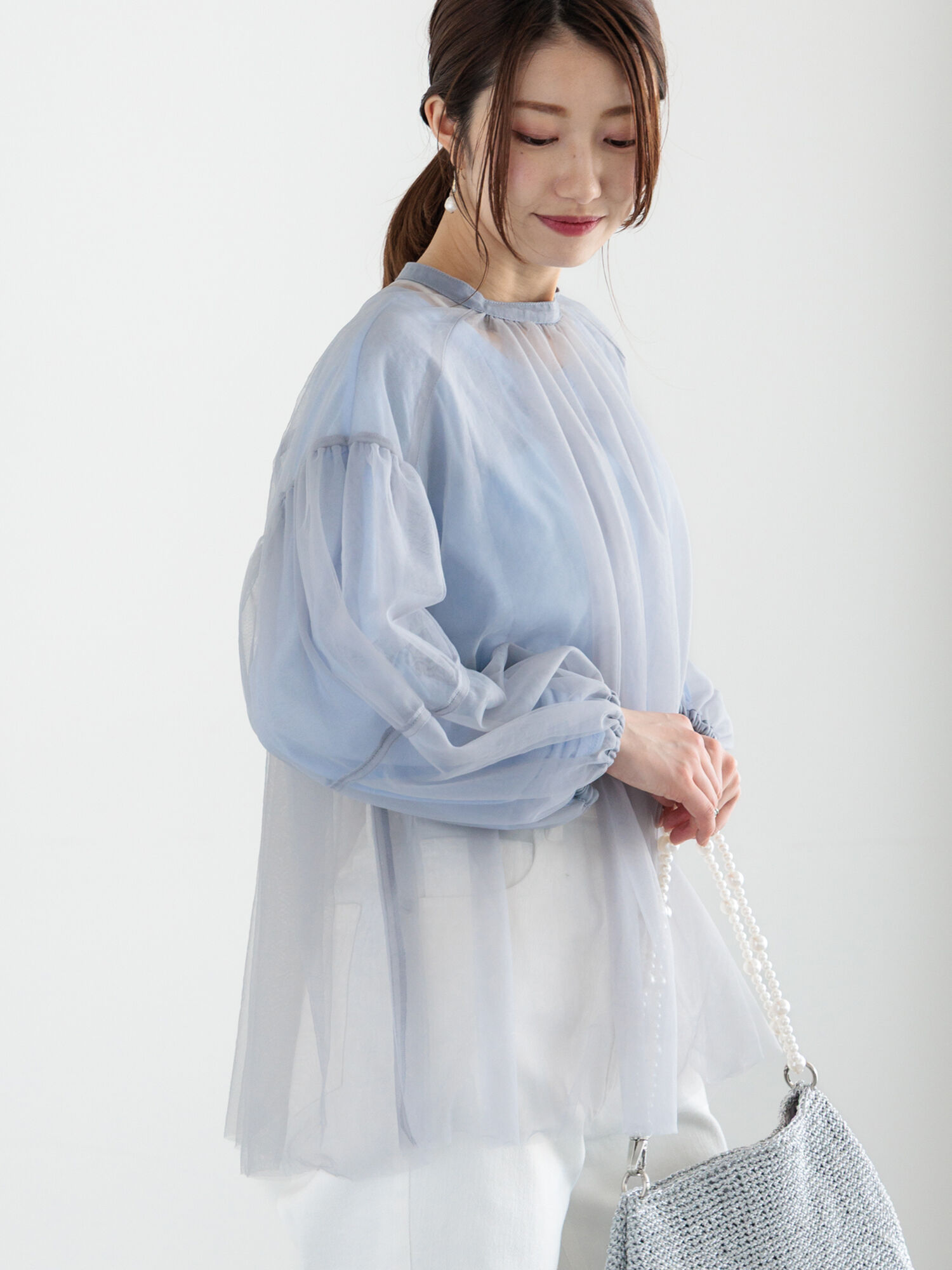 23SS✨ NFCチップ ヴァレンティノ アニマリエ クレープデシン ブラウス 23SS✨ NFCチップ ヴァレンティノ アニマリエ クレープデシン