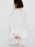 【Atelier Sucre】レースフレアスリーブシャーリングブラウス《2025spring catalog item》（オフホワイト）｜Te chichi（テチチ）通販