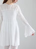 【Atelier Sucre】レースフレアスリーブシャーリングブラウス《2025spring catalog item》（オフホワイト）｜Te chichi（テチチ）通販