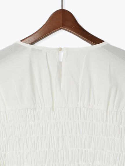 【Atelier Sucre】レースフレアスリーブシャーリングブラウス《2025spring catalog item》（オフホワイト）｜Te chichi（テチチ）通販