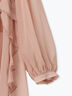 ラッフルフリルシアーチュニック《2025spring catalog item》（チャコールグレー/ピンク）｜Te chichi（テチチ）通販