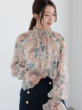 フラワープリントシアーフリルブラウス《2025spring catalog item》（ピンク）｜Te chichi（テチチ）通販