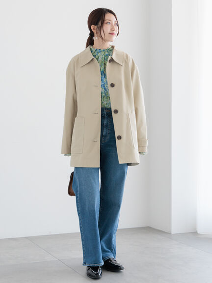 フラワープリントシアーフリルブラウス《2025spring catalog item》（ピンク/ブルー）｜Te chichi（テチチ）通販