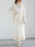 【Atelier Sucre】バテンレースフリンジタイトスカート《2025spring catalog item》（オフホワイト）｜Te chichi（テチチ）通販