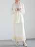 【Atelier Sucre】バテンレースフリンジタイトスカート《2025spring catalog item》（オフホワイト）｜Te chichi（テチチ）通販