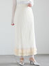 【Atelier Sucre】バテンレースフリンジタイトスカート《2025spring catalog item》（オフホワイト）｜Te chichi（テチチ）通販