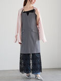 レースレイヤードジャンスカ《2025spring catalog item》（チャコールグレー）｜Te chichi（テチチ）通販