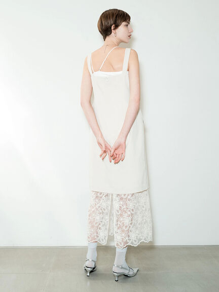 レースレイヤードジャンスカ《2025spring catalog item》（オフホワイト/チャコールグレー）｜Te chichi（テチチ）通販