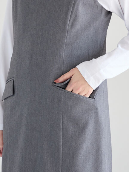 レースレイヤードジャンスカ《2025spring catalog item》（オフホワイト/チャコールグレー）｜Te chichi（テチチ）通販