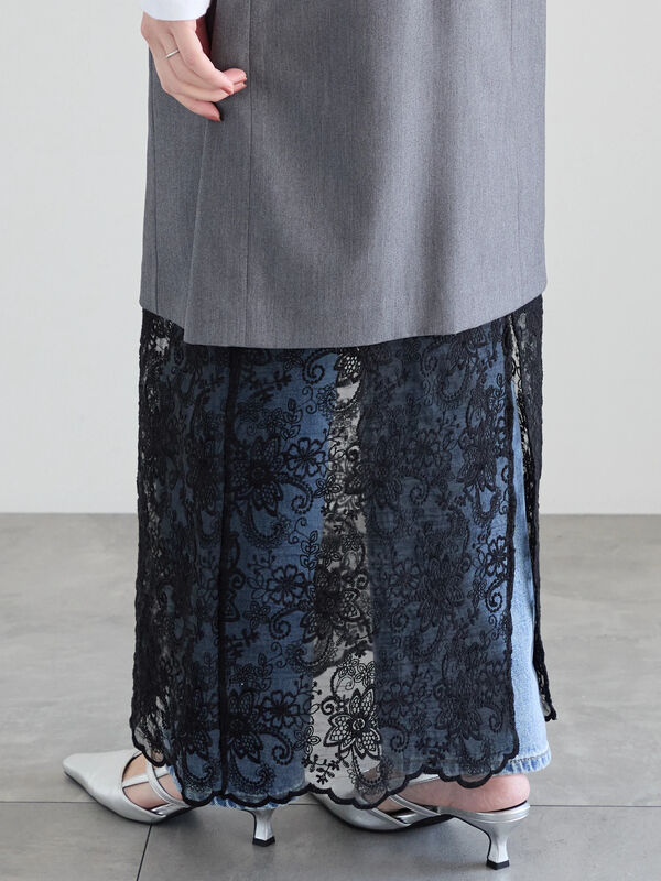 COEL（コエル）の「レースレイヤードスカート（スカート）」 - WEAR