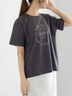 サークルロゴプリントTシャツ（シルバー/チャコールグレー/ブラック）｜Te chichi（テチチ）通販
