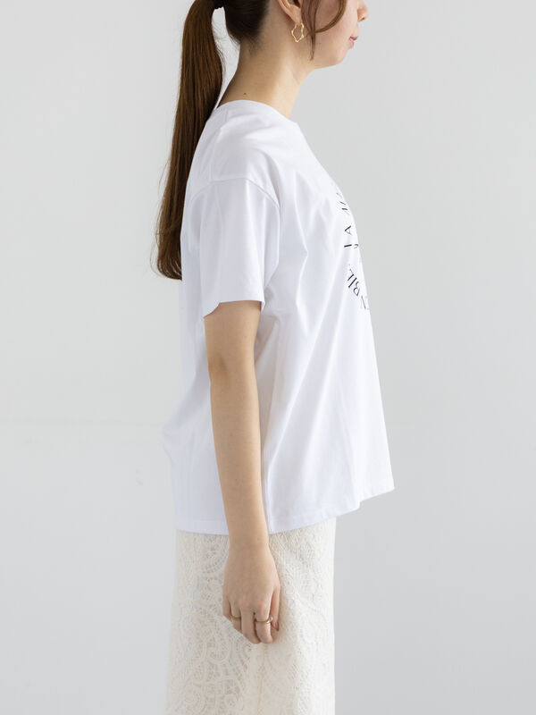 セール】 サークルロゴプリントTシャツ（シルバー/チャコールグレー