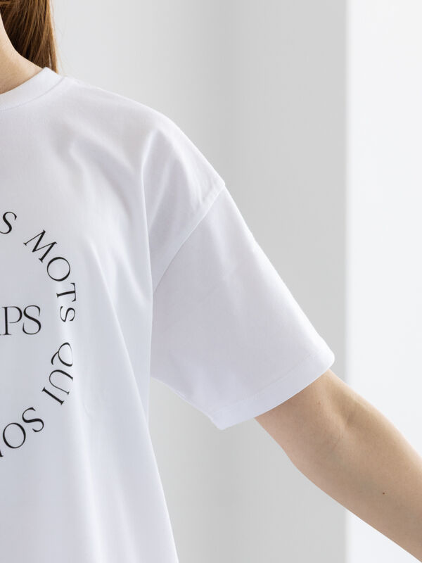 セール】 サークルロゴプリントTシャツ（シルバー/チャコールグレー