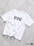 【Disney】ミッキー/ロゴTシャツ（オフホワイト）｜Te chichi（テチチ）通販