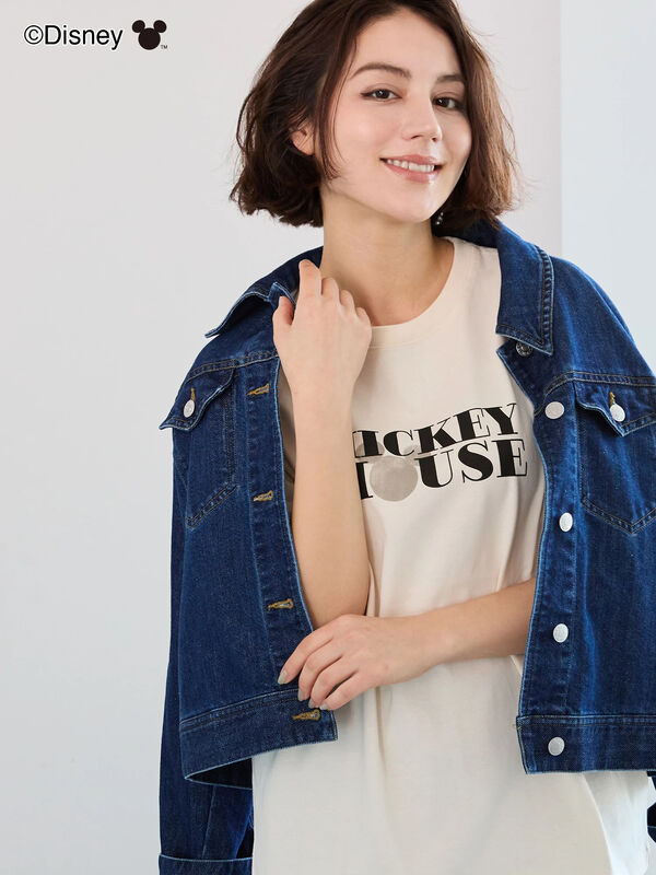 【Disney】ミッキー/ロゴTシャツ（クリーム）｜Te chichi（テチチ）通販