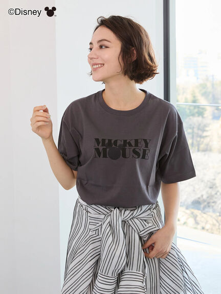 【Disney】ミッキー/ロゴTシャツ（オフホワイト/チャコールグレー/クリーム）｜Te chichi（テチチ）通販