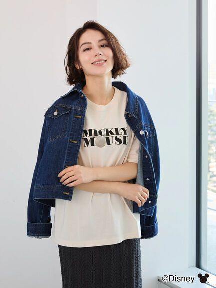 【Disney】ミッキー/ロゴTシャツ（オフホワイト/チャコールグレー/クリーム）｜Te chichi（テチチ）通販