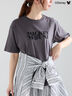 【Disney】ミッキー/ロゴTシャツ（オフホワイト/チャコールグレー/クリーム）｜Te chichi（テチチ）通販
