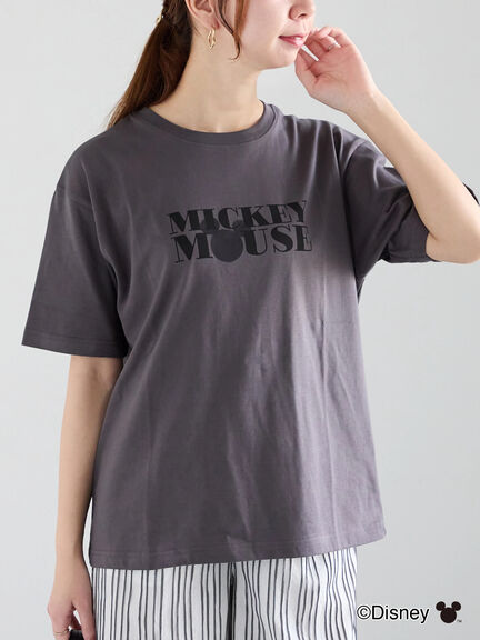 【Disney】ミッキー/ロゴTシャツ（オフホワイト/チャコールグレー/クリーム）｜Te chichi（テチチ）通販