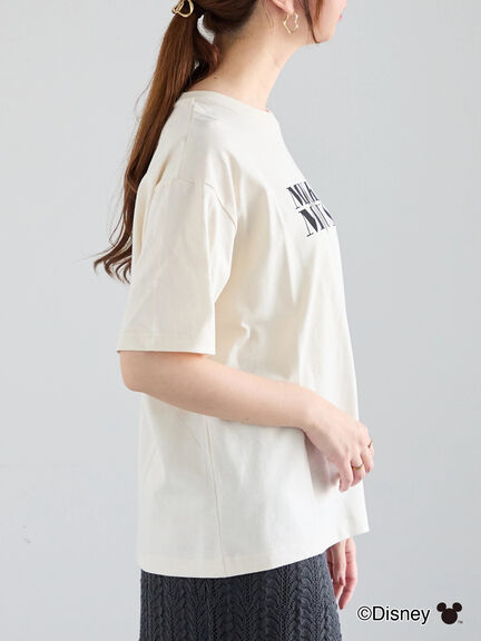 【Disney】ミッキー/ロゴTシャツ（オフホワイト/チャコールグレー/クリーム）｜Te chichi（テチチ）通販