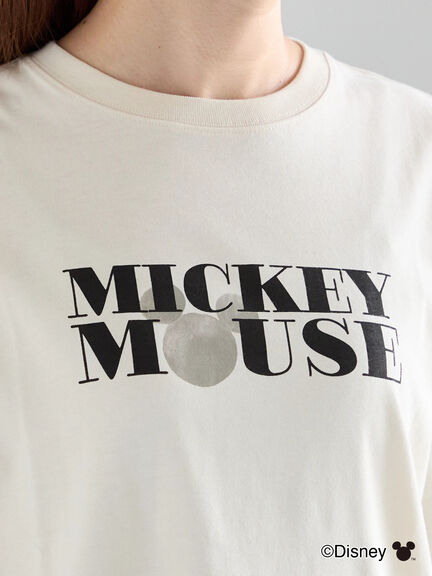 【Disney】ミッキー/ロゴTシャツ（オフホワイト/チャコールグレー/クリーム）｜Te chichi（テチチ）通販
