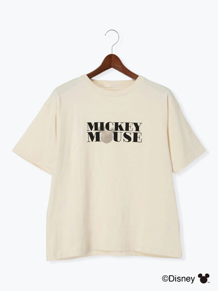 【Disney】ミッキー/ロゴTシャツ（オフホワイト/チャコールグレー/クリーム）｜Te chichi（テチチ）通販