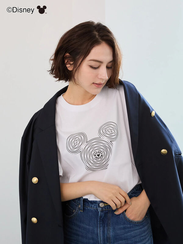 【Disney】ミッキー/フェイスTシャツ（ブラック）｜Te chichi（テチチ）通販