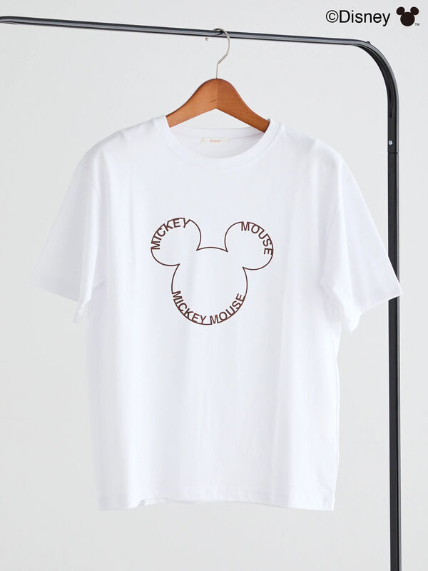 【Disney】ミッキー/フェイスTシャツ（ブラウン）｜Te chichi（テチチ）通販