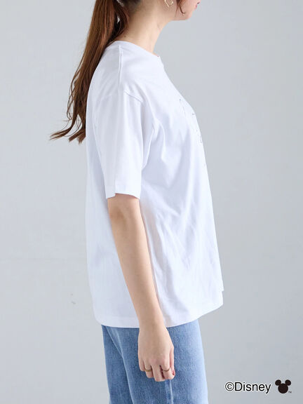 【Disney】ミッキー/フェイスTシャツ（シルバー/ブラック/ブラウン）｜Te chichi（テチチ）通販