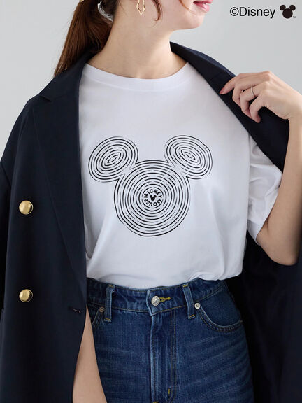 【Disney】ミッキー/フェイスTシャツ（シルバー/ブラック/ブラウン）｜Te chichi（テチチ）通販
