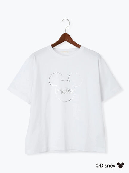 【Disney】ミッキー/フェイスTシャツ（シルバー/ブラック/ブラウン）｜Te chichi（テチチ）通販