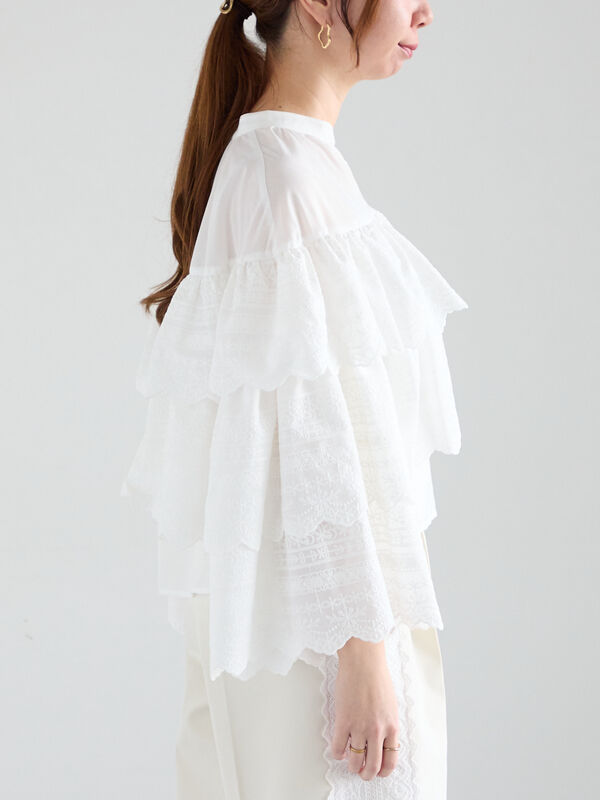 セール】 【Atelier Sucre】エンブロイダリーティアードフリル