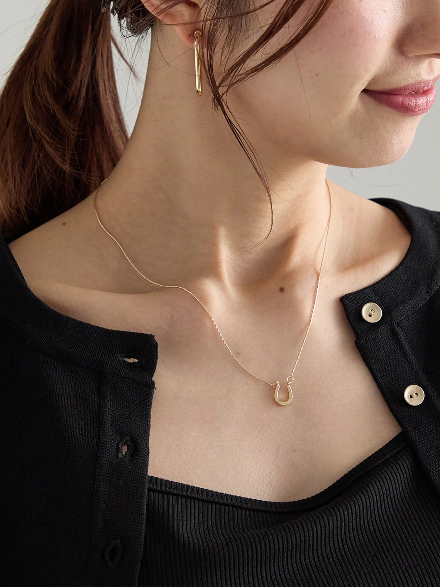 チシャ猫★　ete ホースシュー型 ネックレス ホースシュープチネックレス（シルバー/ゴールド/アクセサリー