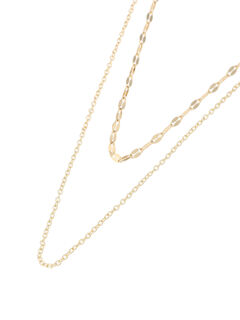 ダブルチェーンネックレス（ゴールド/アクセサリー/ネックレス