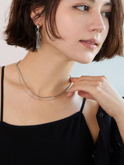 まとめ買いのチャンス‼ネックレスケース60個セット‼‼(chi) 60cmスライド☆サージカルステンレスネックレス ～ボックス