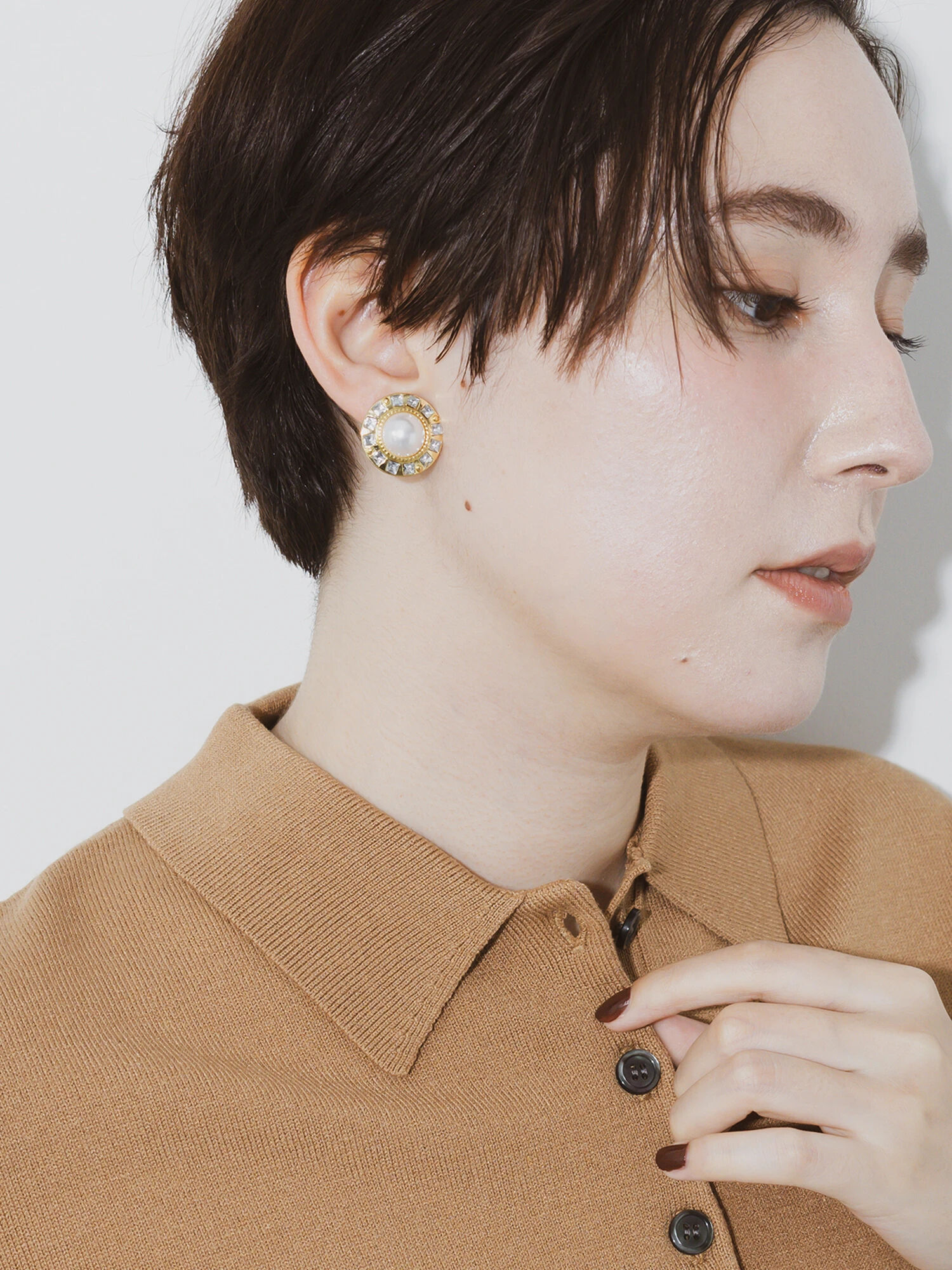 美品　ピアス　パール　ゴールド　in2design 美品 ピアス パール ゴールド in2design