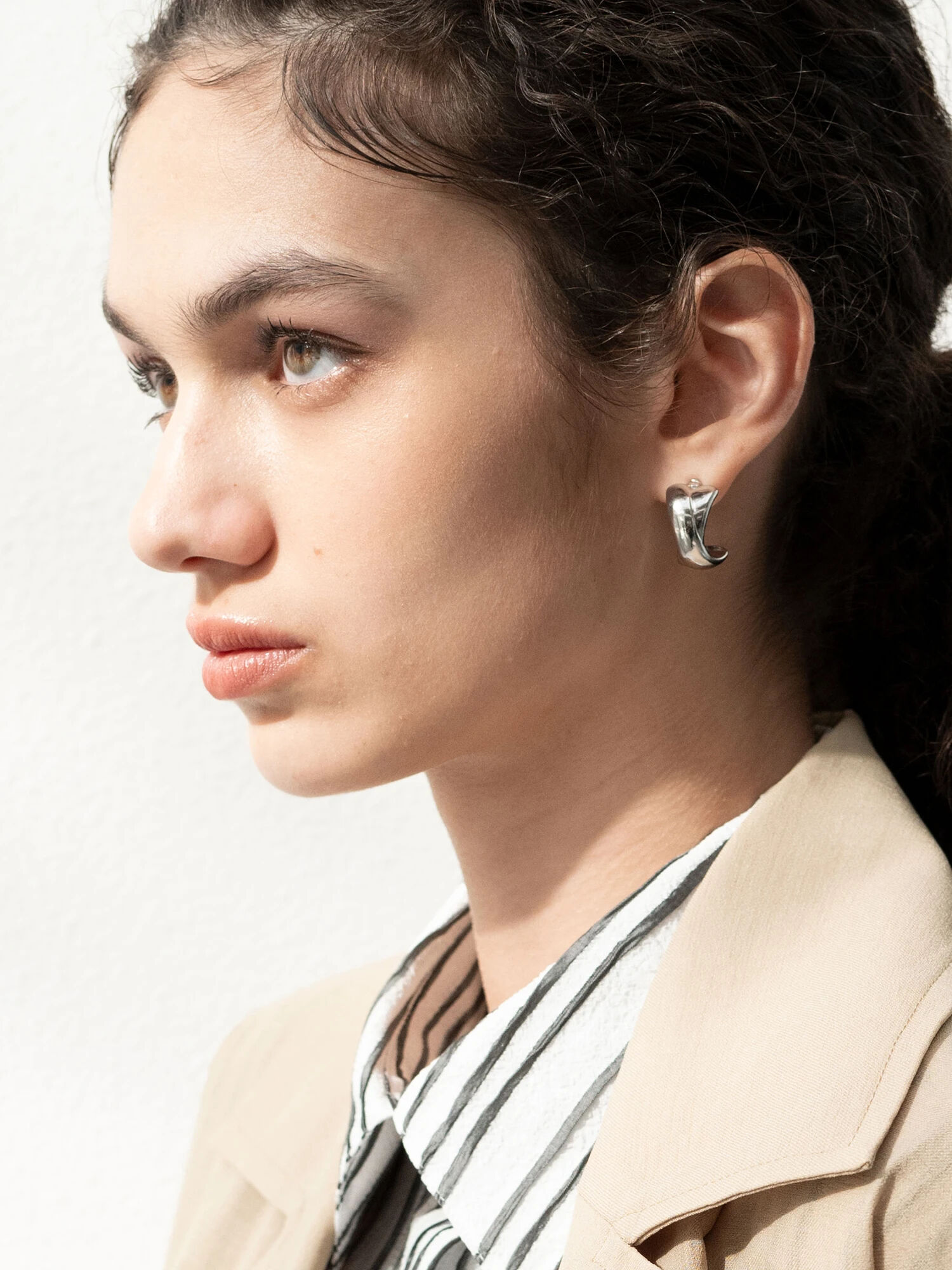 セール】 ラインフープイヤリング（シルバー/ゴールド/アクセサリー