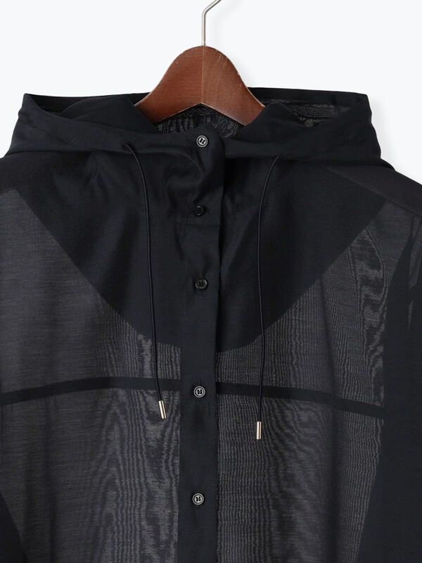 セール】 シアーフードシャツ（グレー/ネイビー/トップス/シャツ