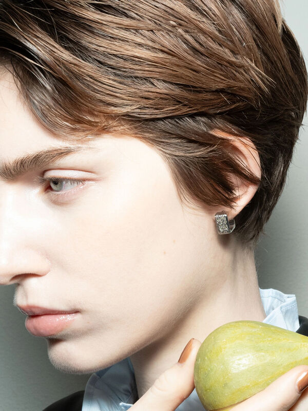 スクエアモチーフピアス（シルバー）｜Te chichi（テチチ）通販