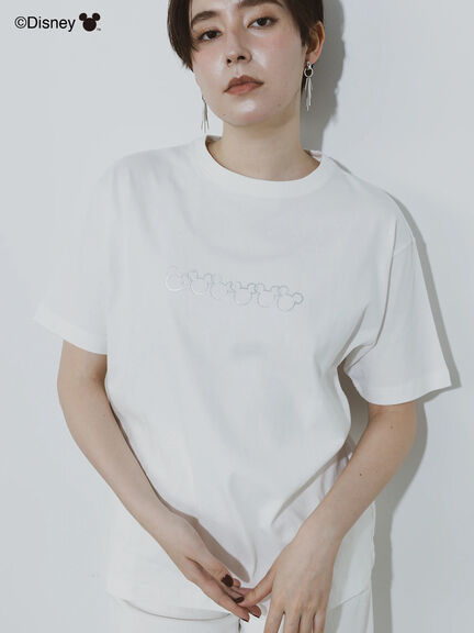 【Disney】ミッキー/リピートフェイスTシャツ（シルバー/チャコールグレー/ゴールド）｜Te chichi（テチチ）通販