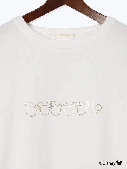 【Disney】ミッキー/リピートフェイスTシャツ（シルバー/チャコールグレー/ゴールド）｜Te chichi（テチチ）通販