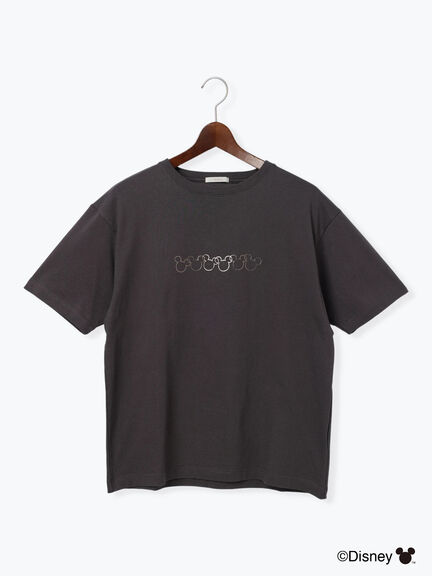 【Disney】ミッキー/リピートフェイスTシャツ（シルバー/チャコールグレー/ゴールド）｜Te chichi（テチチ）通販