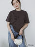 【Disney】ミッキー/ワンカラー刺繍Tシャツ（オフホワイト/チャコールグレー/ベージュ）｜Te chichi（テチチ）通販