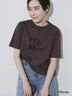 【Disney】ミッキー/ワンカラー刺繍Tシャツ（オフホワイト/チャコールグレー/ベージュ）｜Te chichi（テチチ）通販